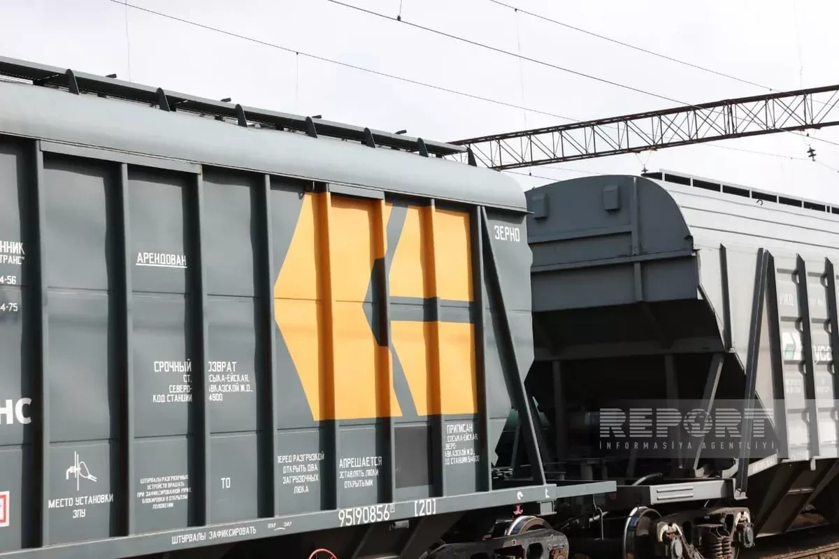 Train carrying Russian grain to Armenia departs from Baku PHOTO / VIDEO