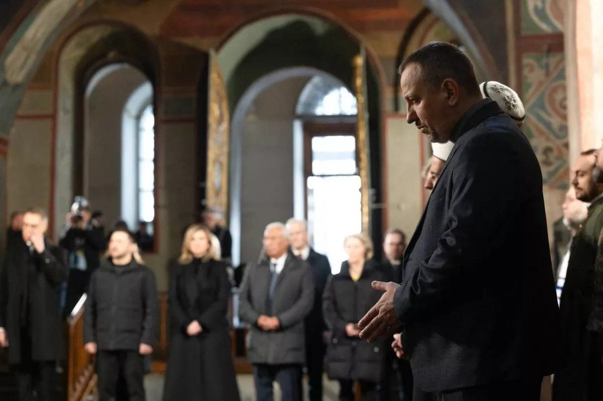 Zelenskyy, European leaders pray for peace at Kyiv’s Saint Sophia Cathedral PHOTO / VIDEO