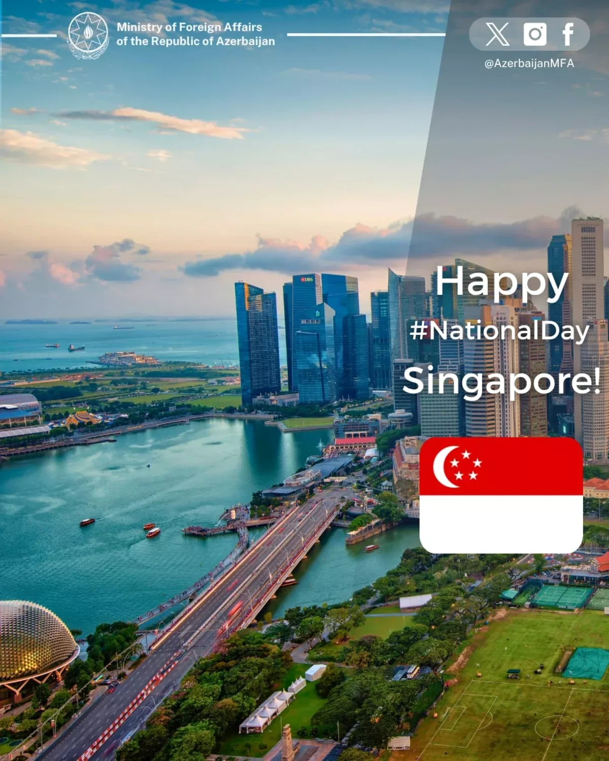 Azerbaijan’s Foreign Ministry congratulates Singapore on National Day