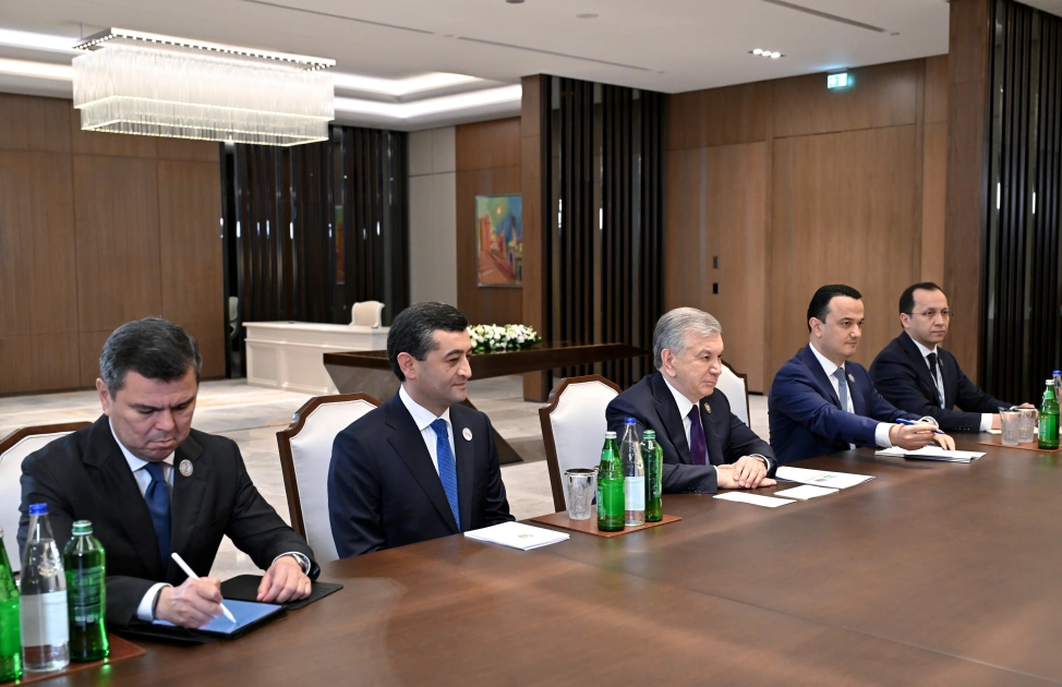 President Ilham Aliyev meets with President of Uzbekistan (PHOTO)