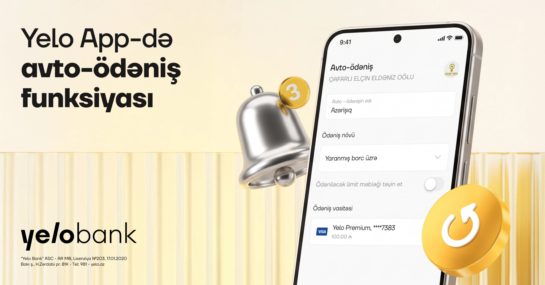 Auto payment feature now available in Yelo App