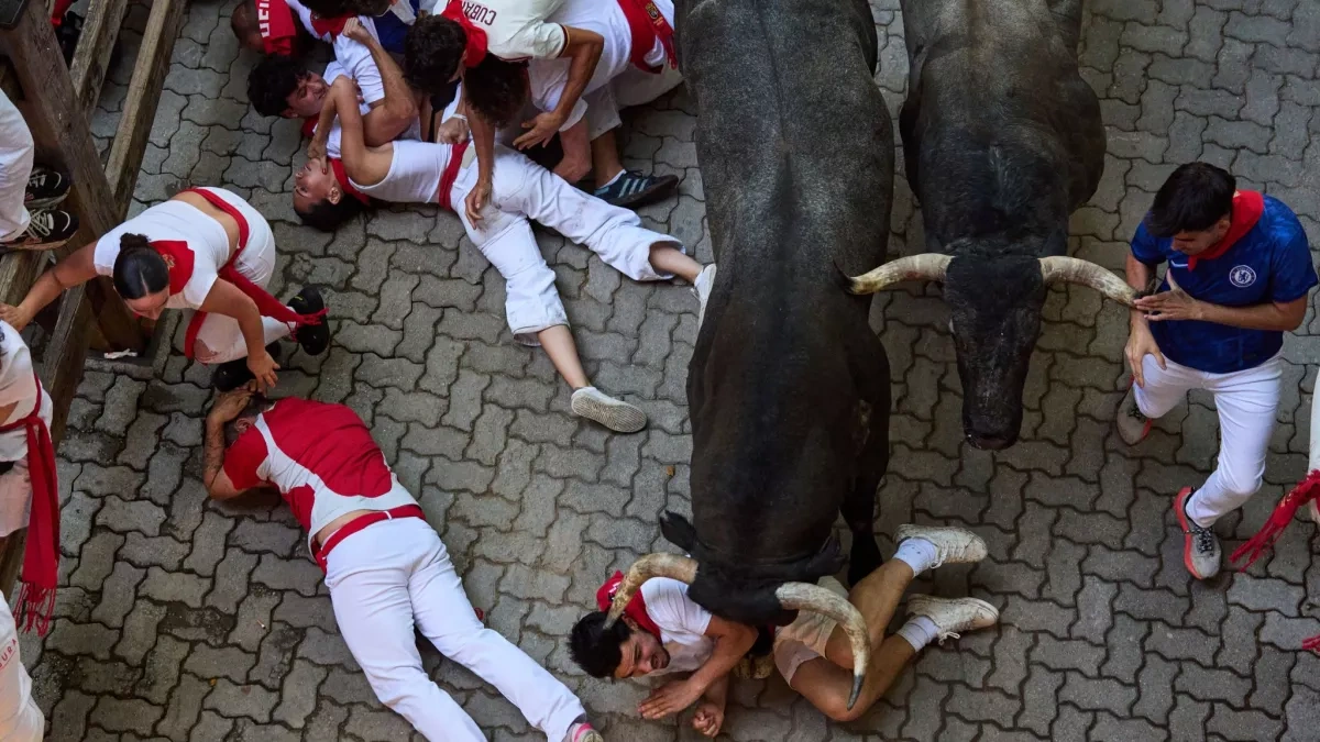 Festival attendee receives face injury on fifth day of San Fermín bull festival Multiple more land in hospital