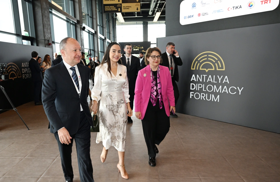 First Lady Mehriban Aliyeva participates in panel titled "United for Peace in Palestine: Fighting Destruction of Education System and Protecting Future" in Antalya (PHOTO)