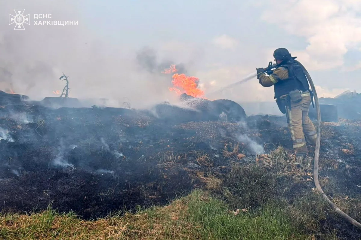 Russian drone strikes firefighters battling blaze at Zaporizhzhia petrol station PHOTO