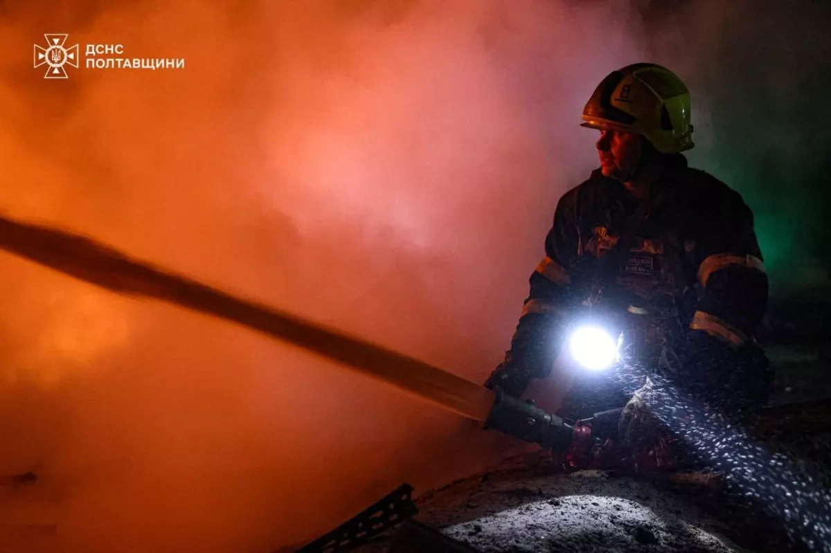 Russian overnight strike hits industrial facility in Ukraine, triggers fires Photo