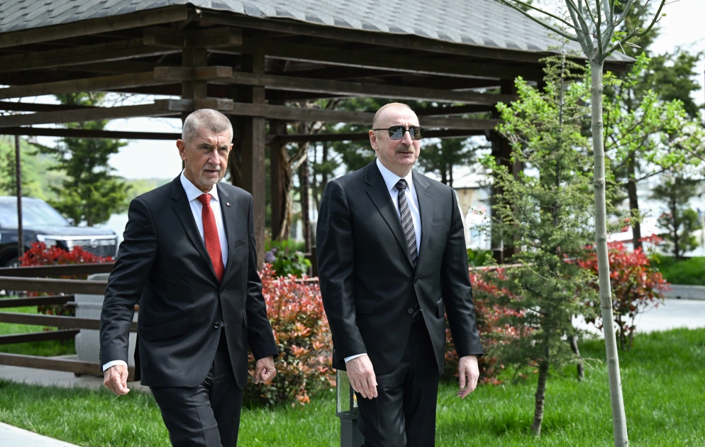 Official luncheon hosted in honor of Czech Prime Minister on behalf of President Ilham Aliyev (PHOTO)
