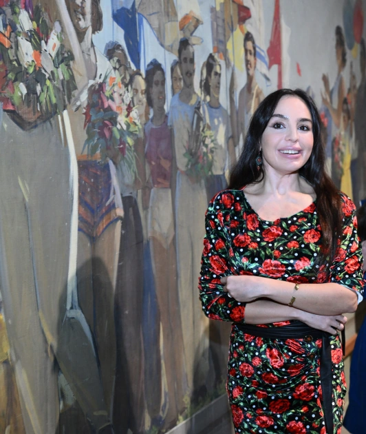 Leyla Aliyeva and Alena Aliyeva attend “ENGRAM” exhibition at Museum of Azerbaijani Painting (PHOTO)