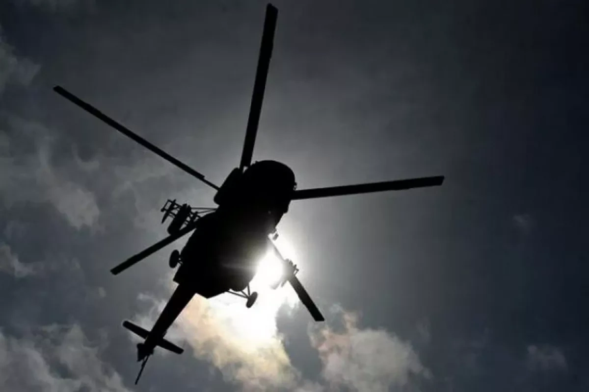 Army helicopter goes down in central Iran video