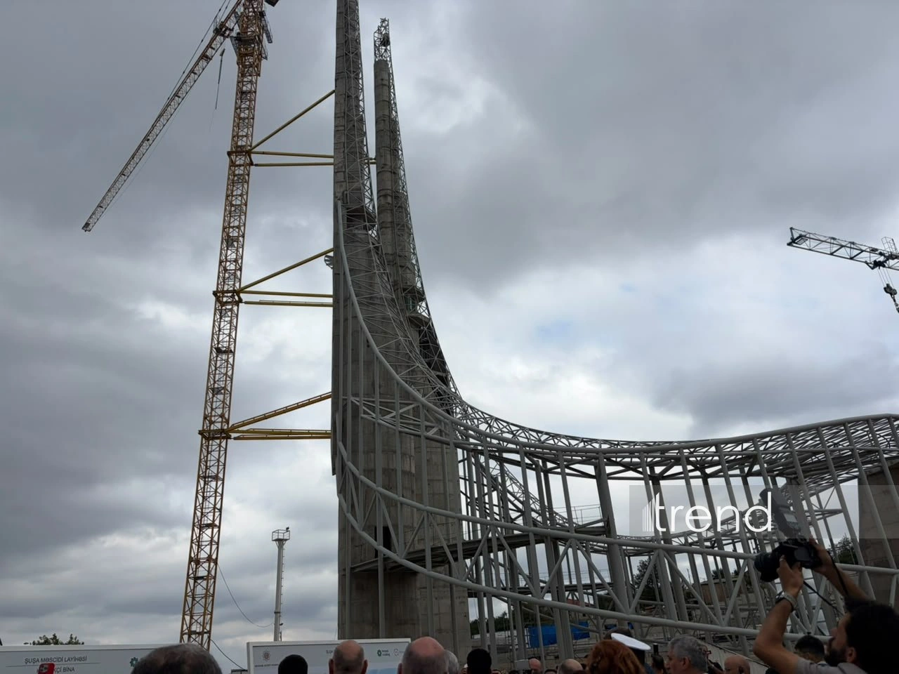 Diplomatic delegates visit construction site of new Shusha mosque (PHOTO)