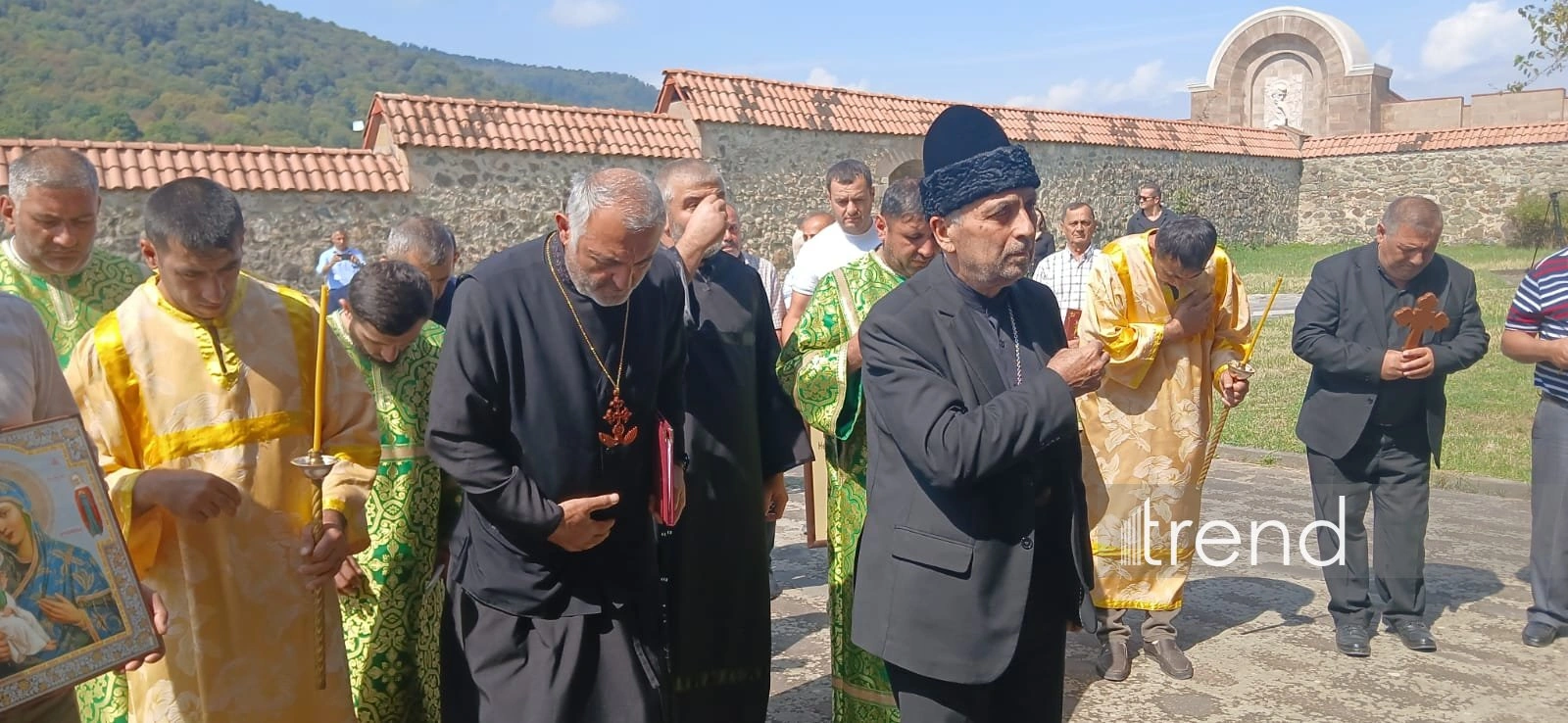 Albanian-Udi Christian community visits Ganjasar Monastery in Aghdara (PHOTO)