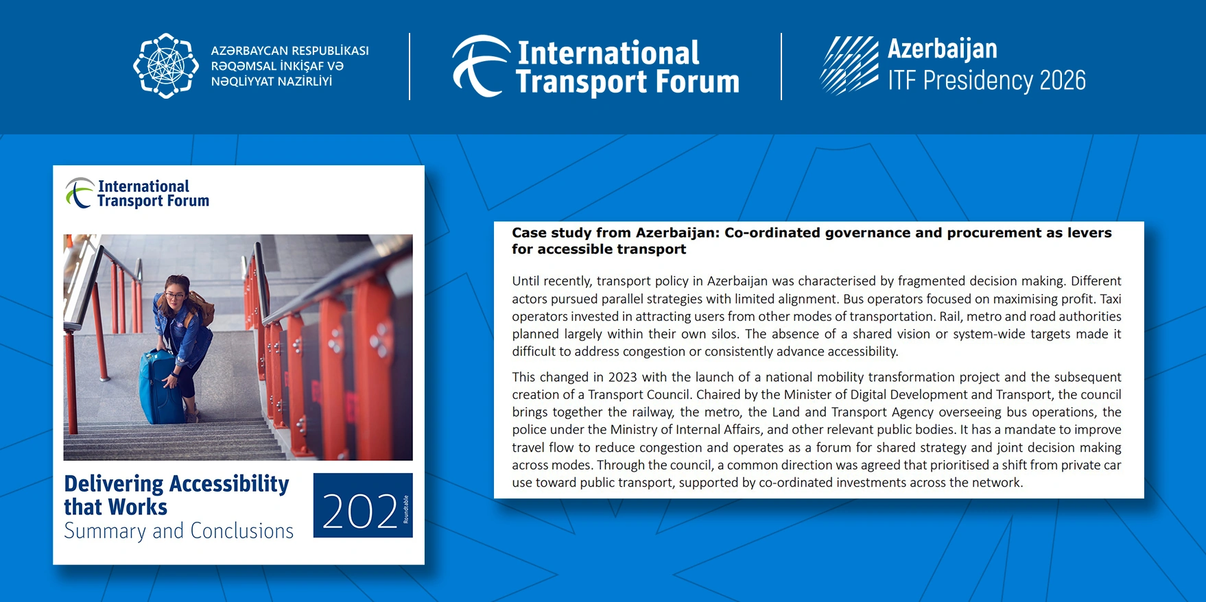 ITF sets Azerbaijan's experience in transport management and procurement as model (PHOTO)