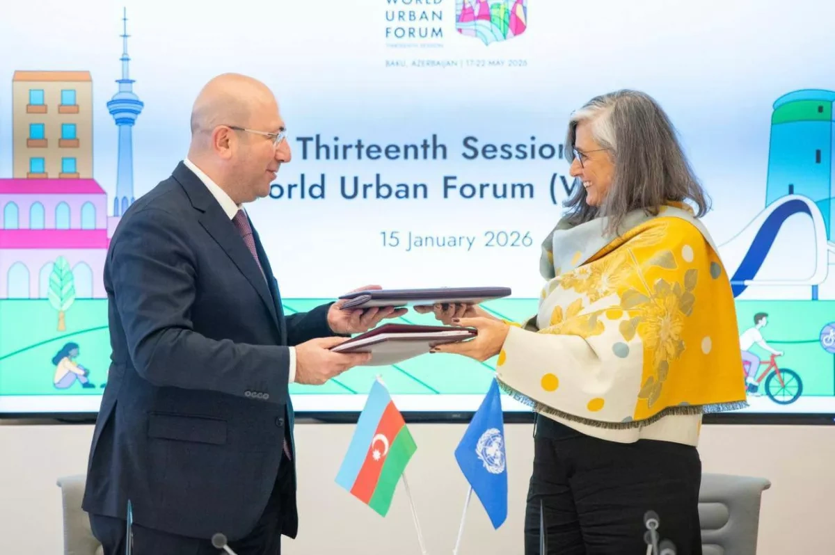 Azerbaijan, UN-Habitat sign logistics agreement for 13th World Urban Forum PHOTO