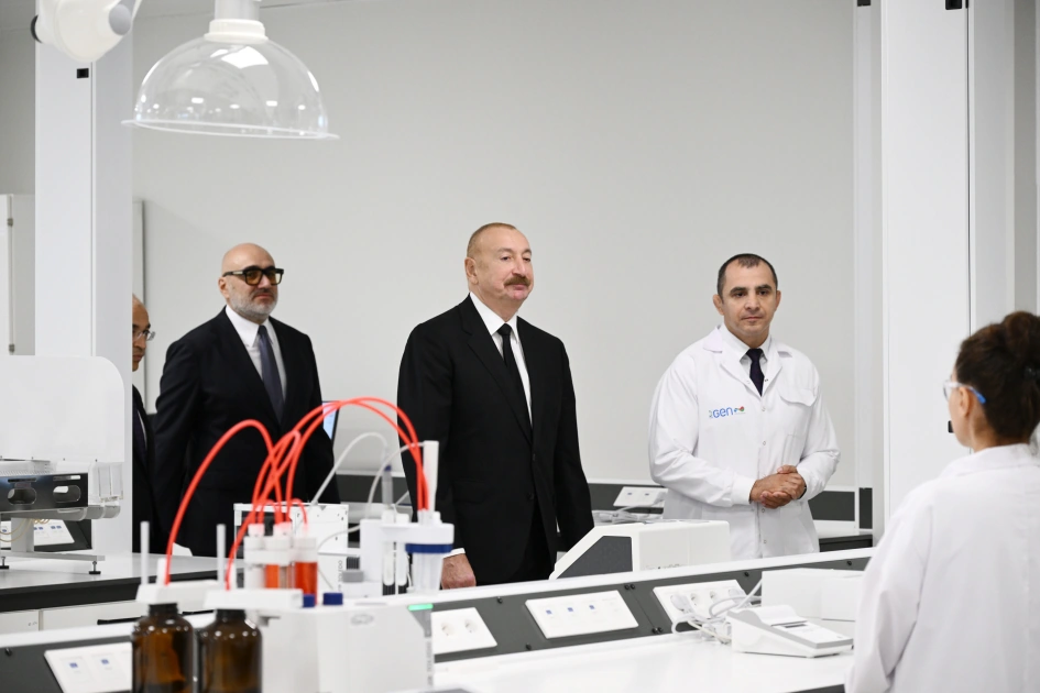 President Ilham Aliyev attends opening of a pharmaceutical manufacturing plant at Pirallahi Industrial Park (PHOTO)