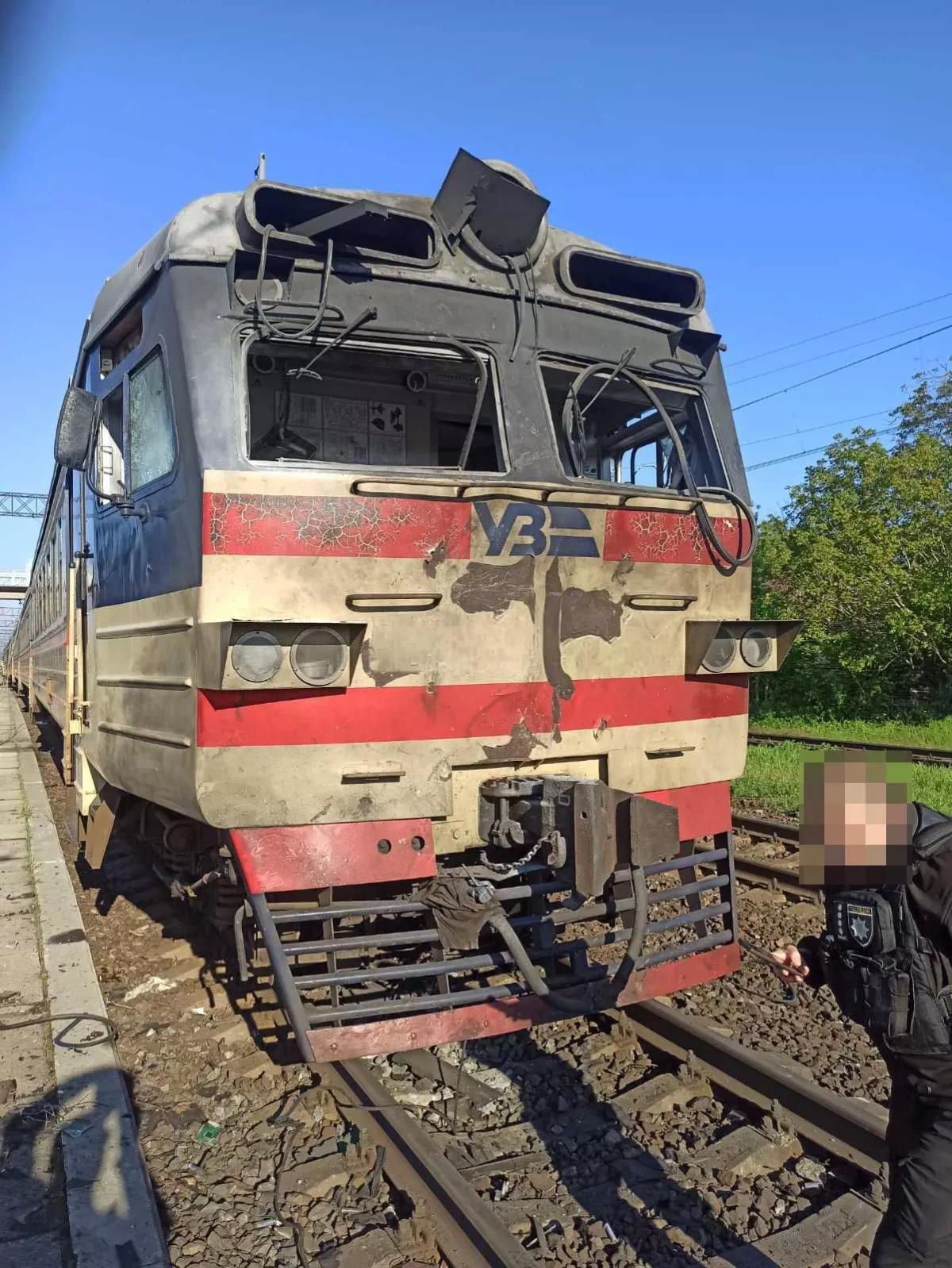 Drone strike hits passenger train in Ukraine’s Zaporizhzhia, injuring two
