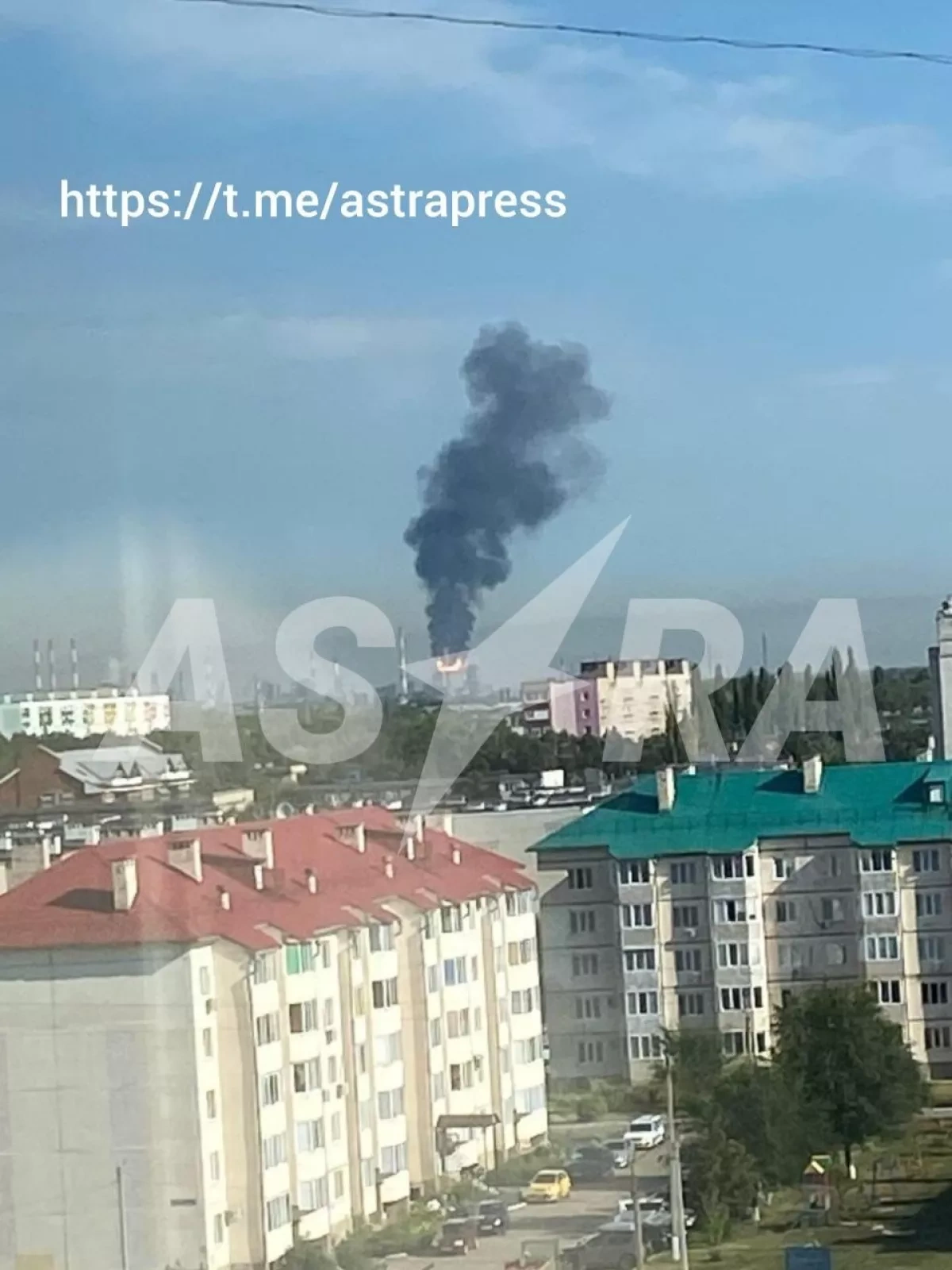 Drone attack ignites fire at major Gazprom oil refinery in Bashkortostan PHOTO