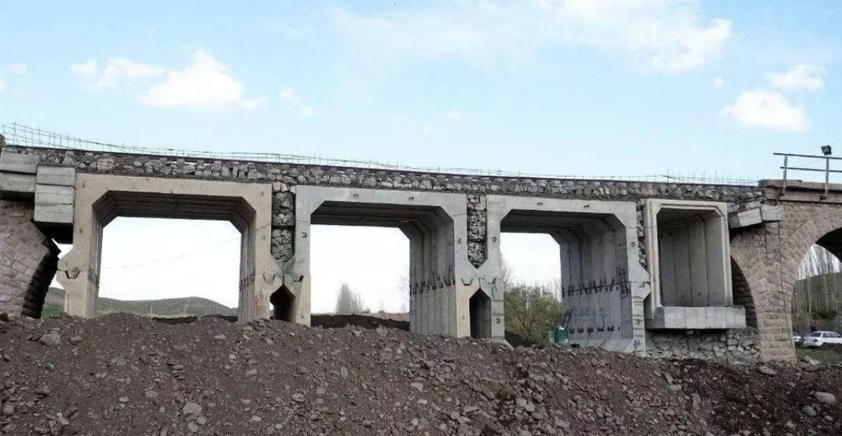 Tehran rebuilds damaged railway bridges following US, Israeli attacks PHOTO