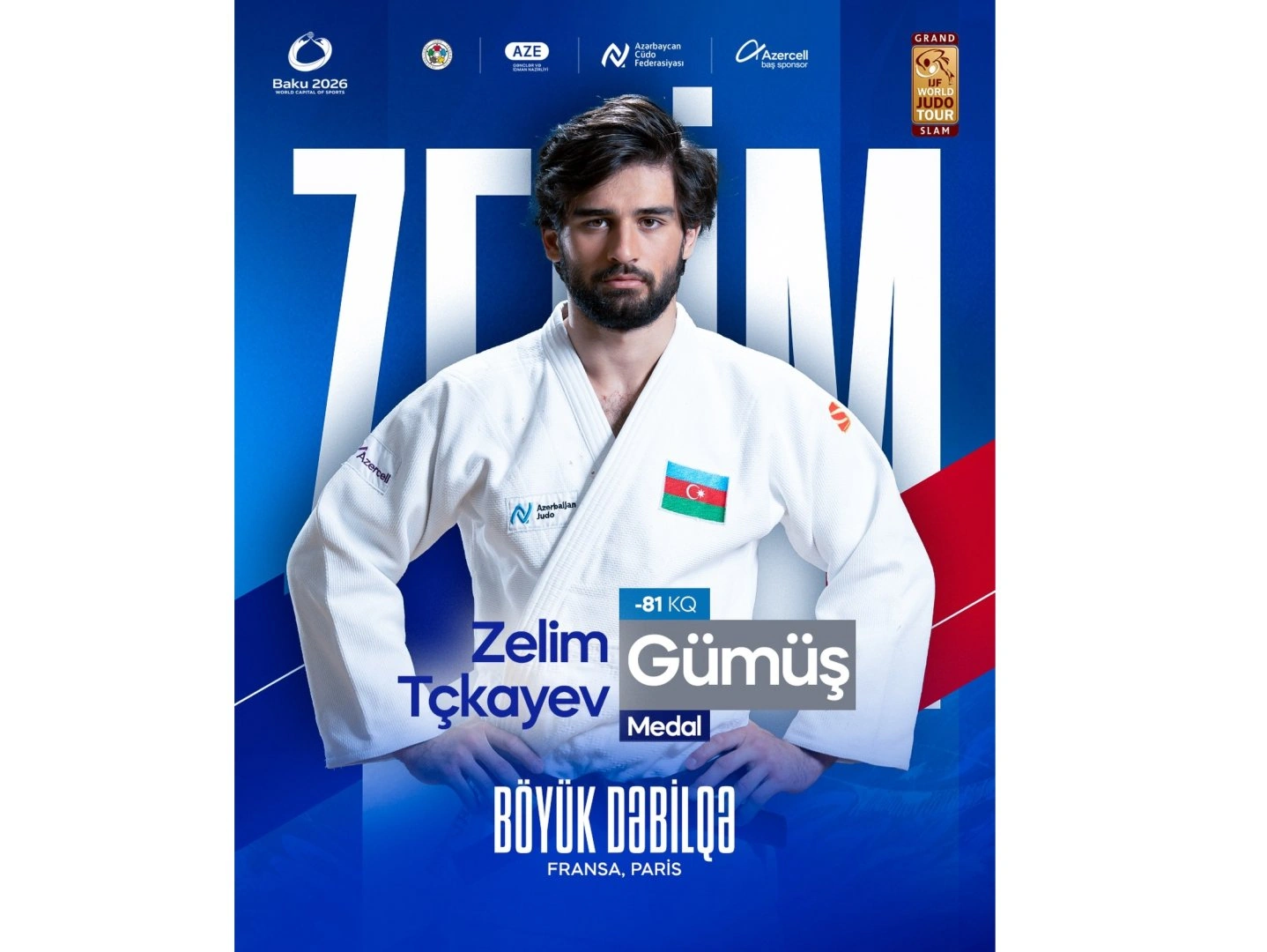 Azerbaijani judokas complete Grand Slam tournament with three medals