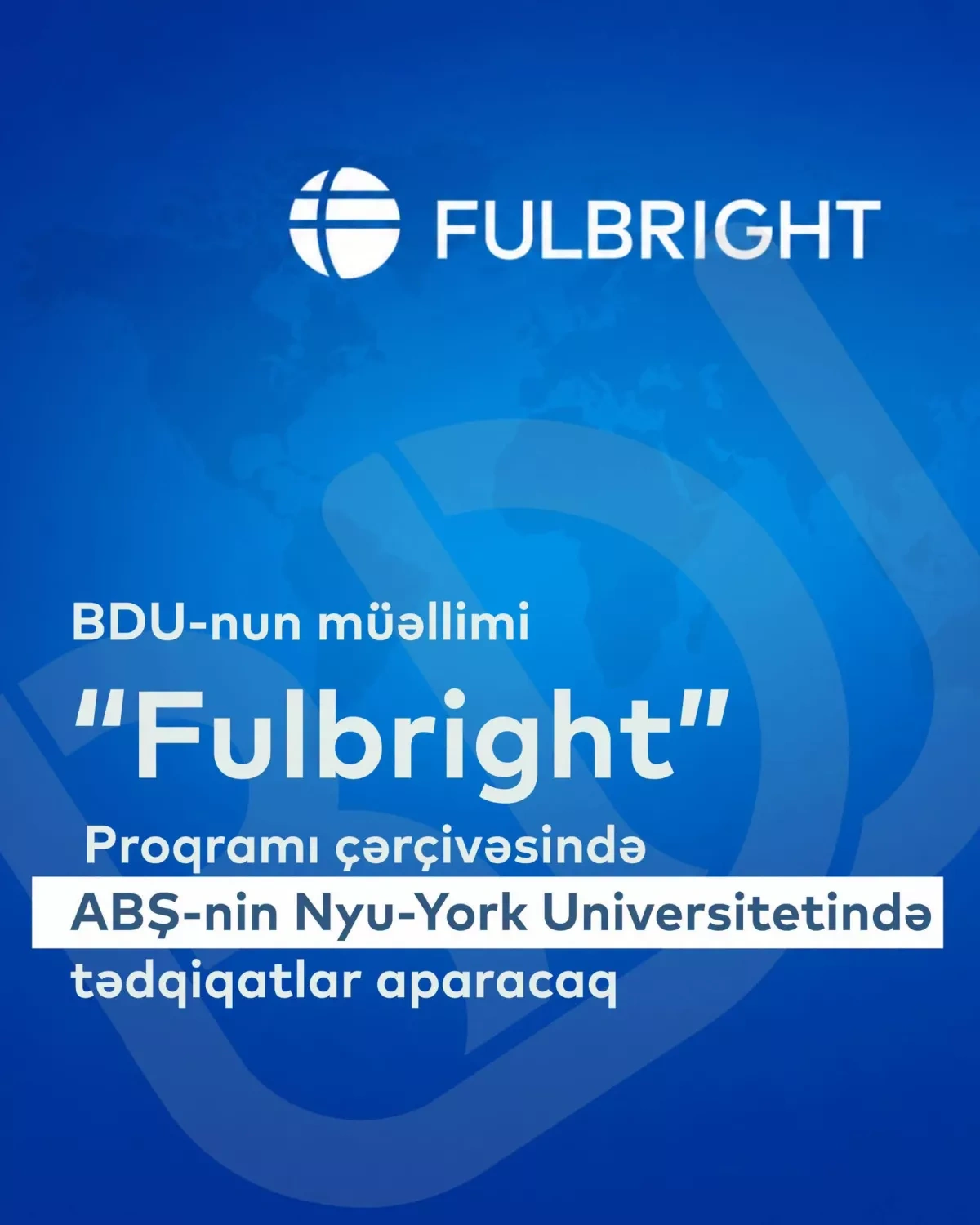 Azerbaijani scholar chosen for Fulbright Program at New York University PHOTO