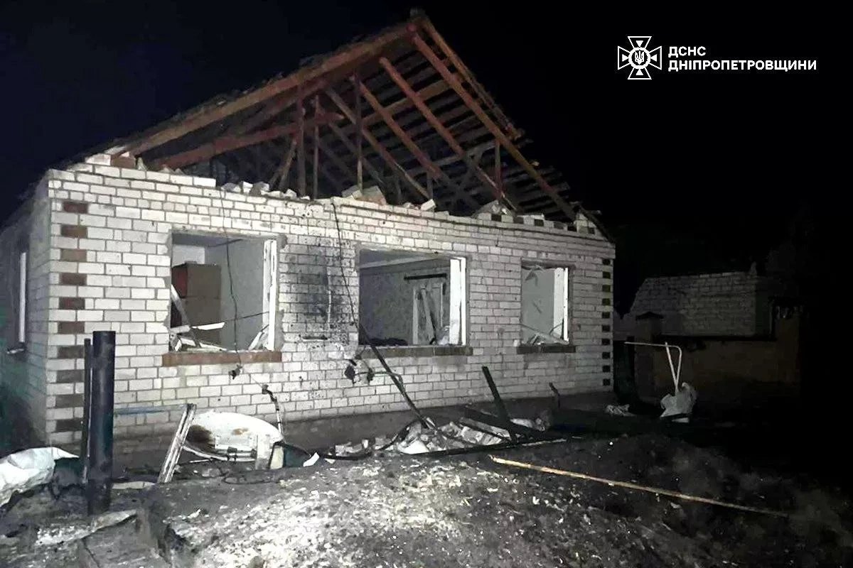 Massive overnight strike hits Ukraine's Dnipropetrovsk region, two injured photo