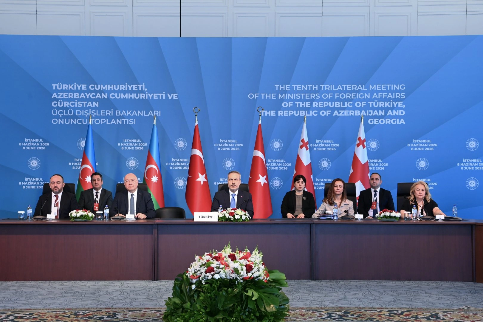 Azerbaijani FM joins 10th trilateral ministerial meeting with Georgia and Türkiye (PHOTO)