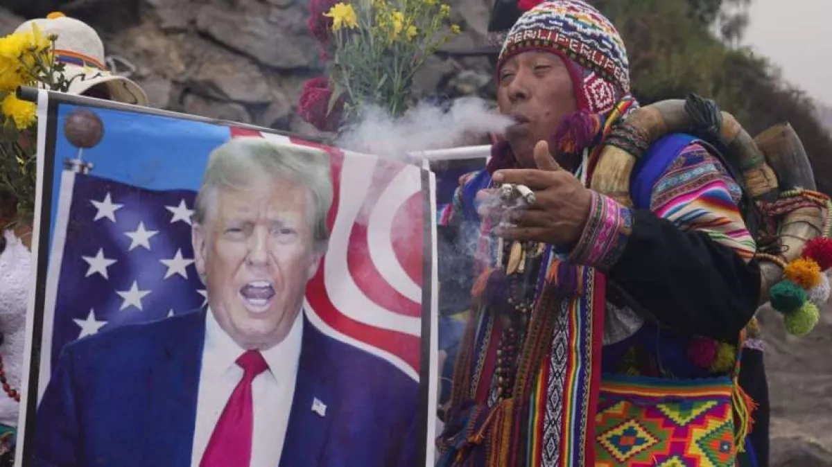 Peruvian shamans conduct ritual predicting global events for 2026