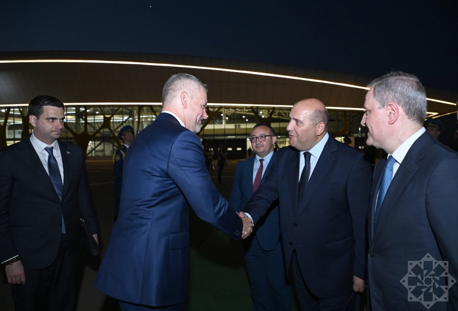 Slovak President departs Fuzuli Airport for Baku (PHOTO)