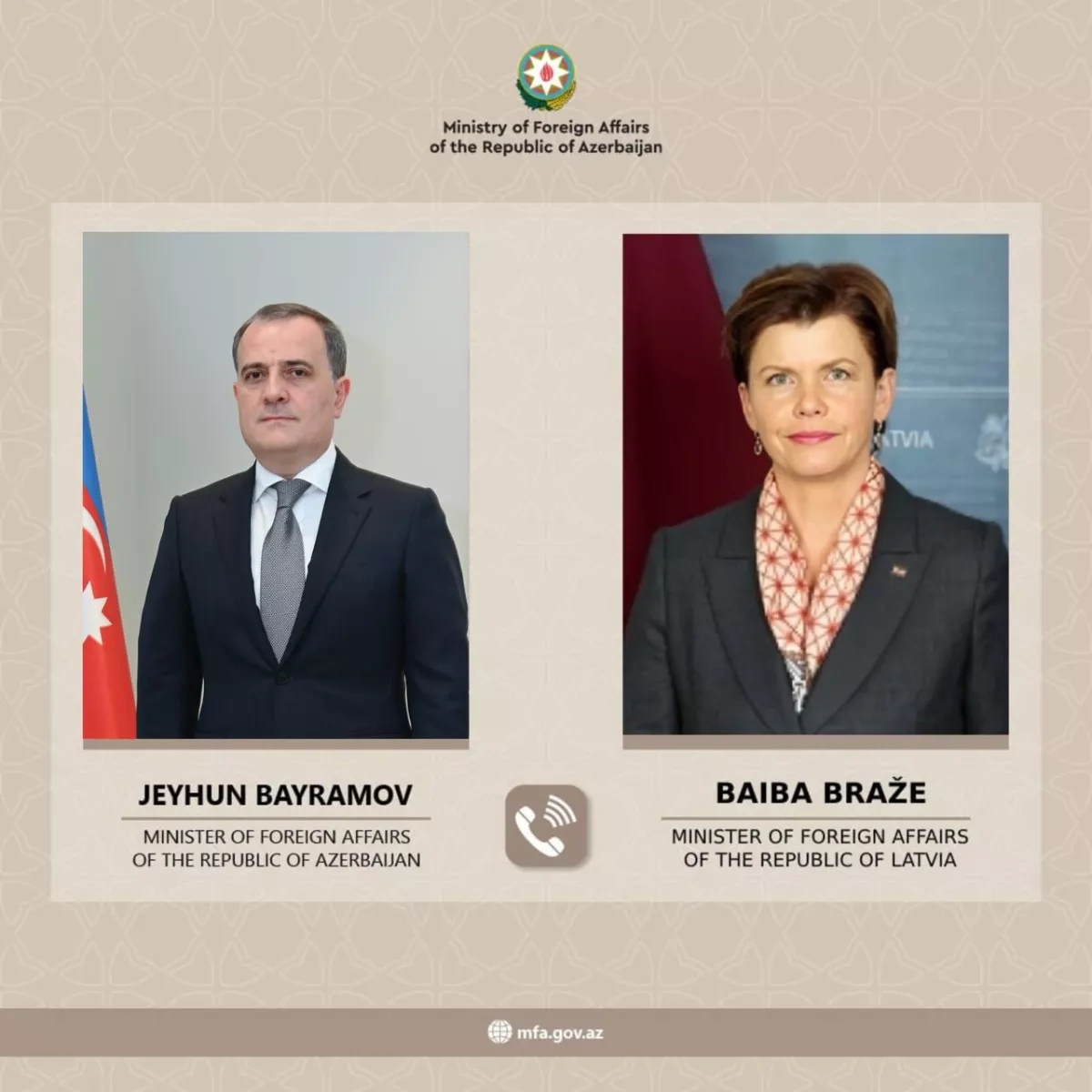 Azerbaijani, Latvian FMs discuss stress importance of dialogue in Mideast