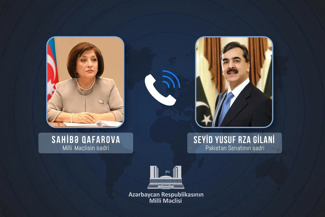 Chairman of Senate of Pakistan telephones Speaker of Milli Majlis Sahiba Gafarova