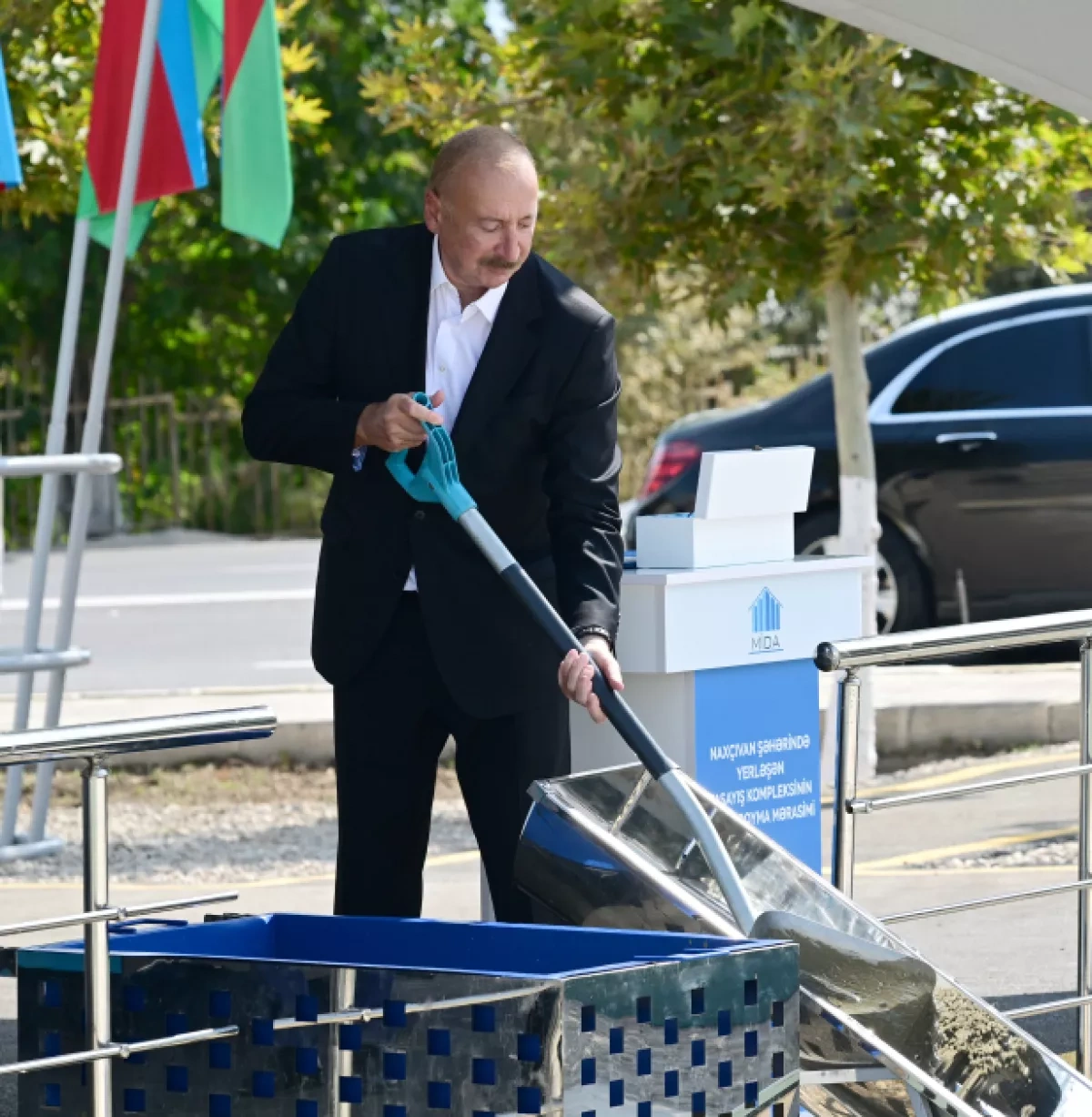 Aliyev lays foundation for 518-apartment social housing complex in Nakhchivan PHOTO
