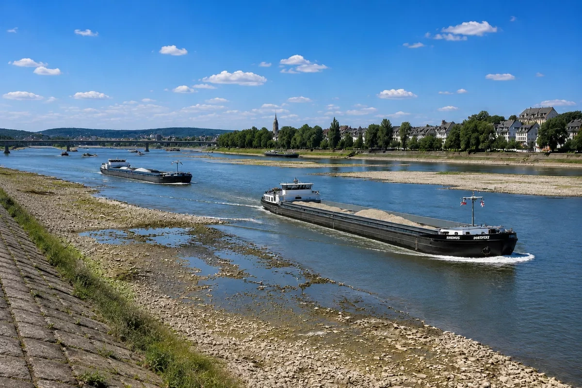 Rhine shipping disrupted as river reaches record-low levels