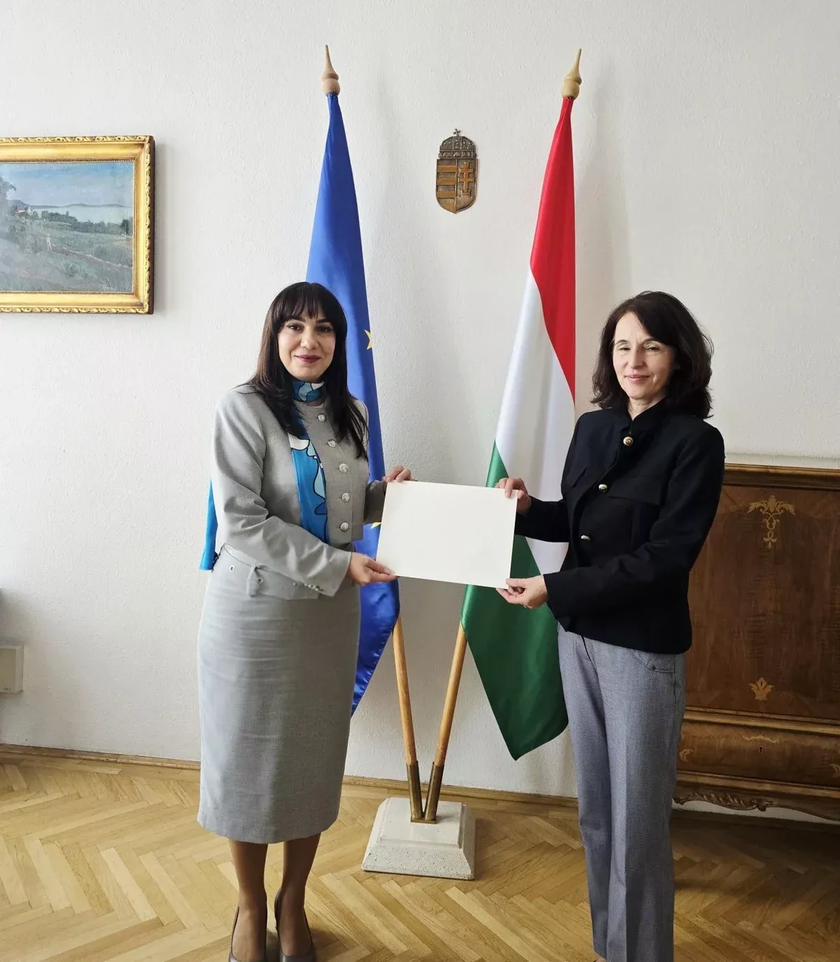 Azerbaijani envoy presents copy of credentials to Hungarian FM