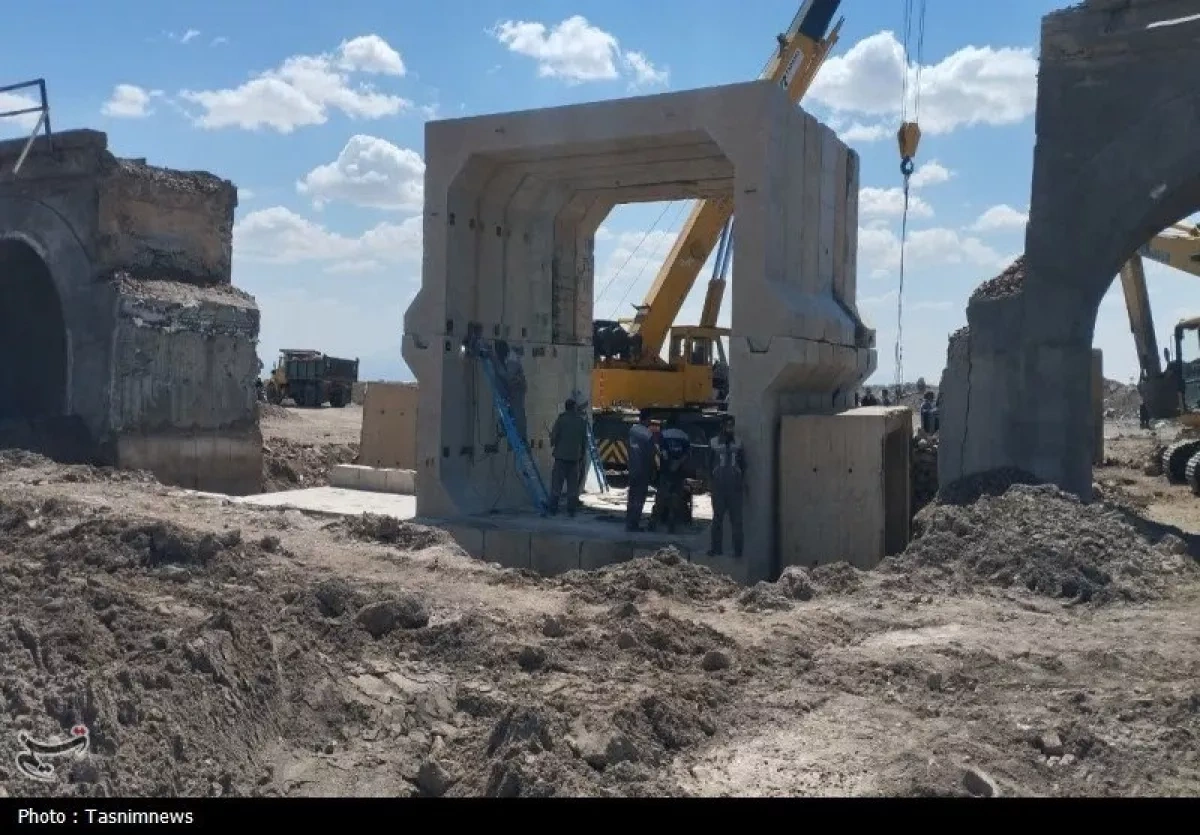 Tehran rebuilds damaged railway bridges following US, Israeli attacks PHOTO