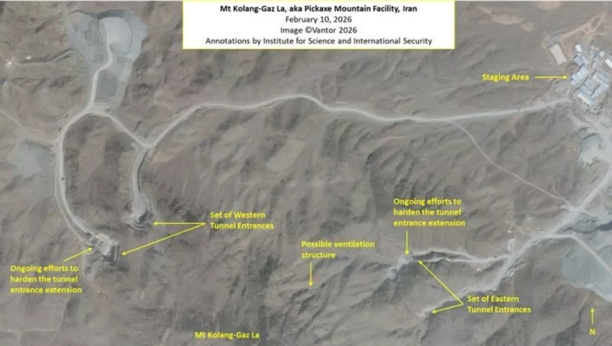 Satellite imagery reveals Iran fortifying tunnel complex near nuclear facilities PHOTO