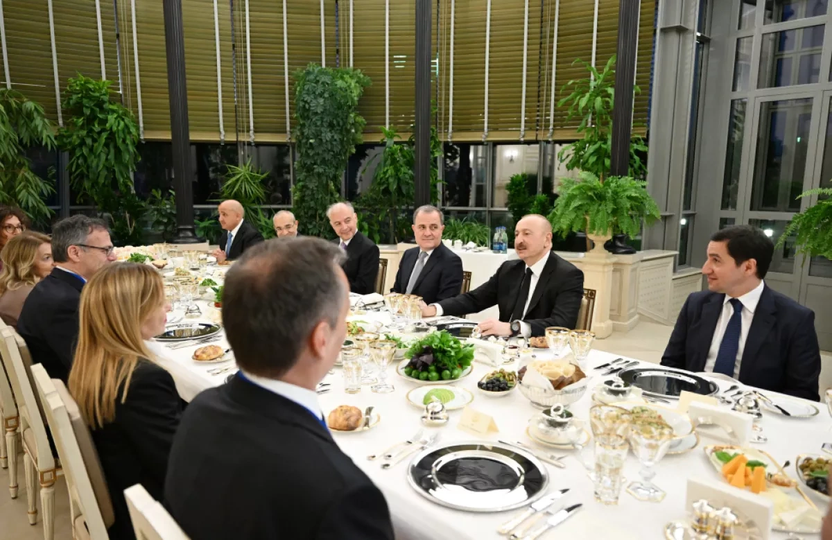 Azerbaijani president hosts working dinner in honour of Italian prime minister PHOTO