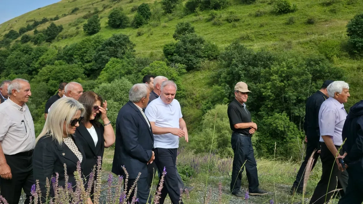 Azerbaijani officials inspect cemeteries damaged during Armenian occupation PHOTO