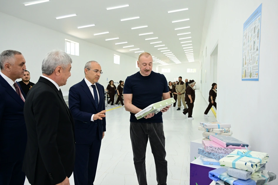President Ilham Aliyev attends inauguration of "Garabagh Textile House" LLC in Khojaly (PHOTO)