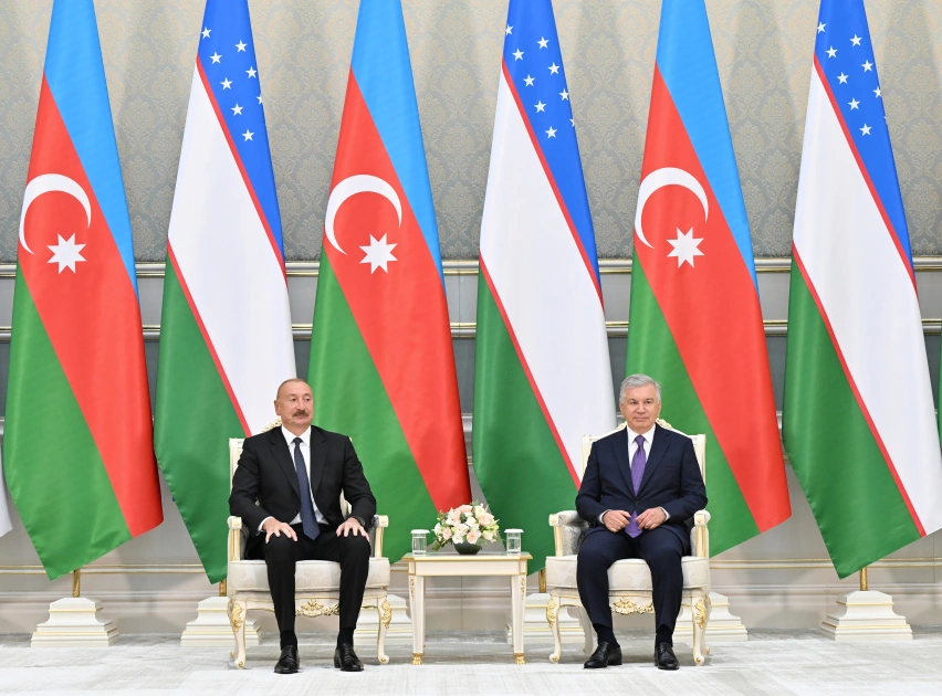 Award ceremony for President Ilham Aliyev and President of Uzbekistan held in Tashkent (PHOTO)