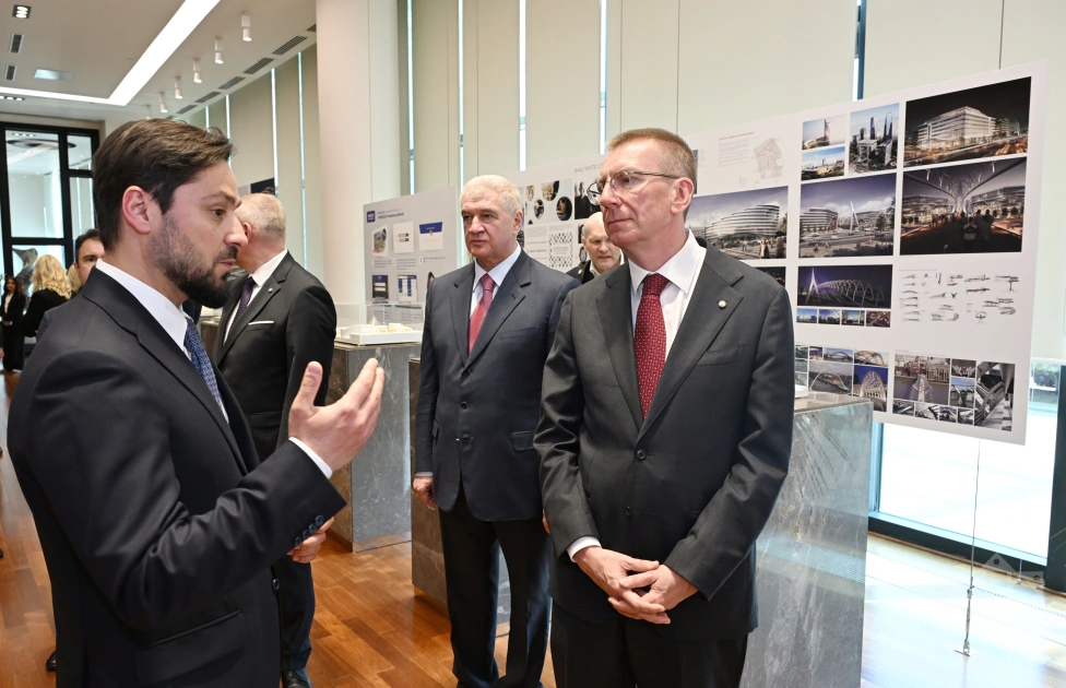 President of Latvia visits Baku White City (PHOTO)