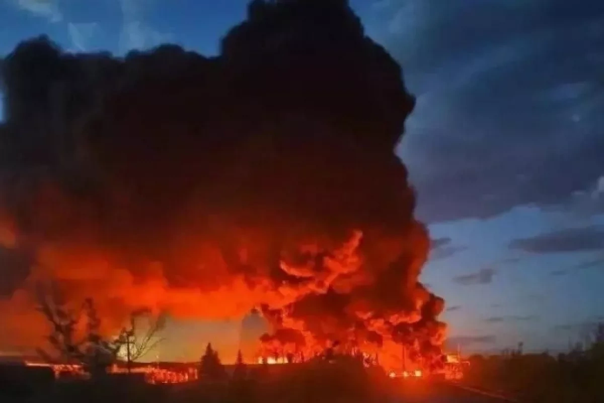 Fire engulfs oil depot in Russia’s Bashkortostan region, one injured PHOTO