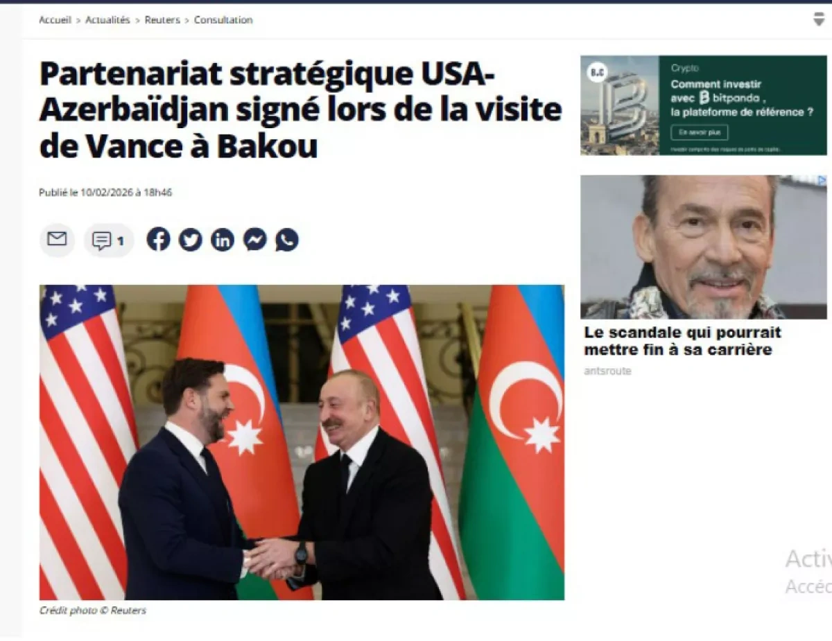 French media shine light on US VP Vance’s Baku visit, talks with President Aliyev PHOTO