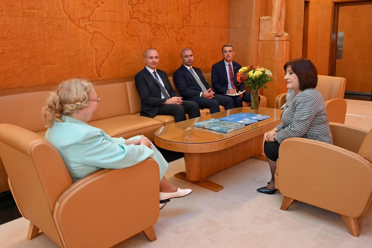Azerbaijan's Parliament Speaker holds talks with UN Geneva chief (PHOTO)