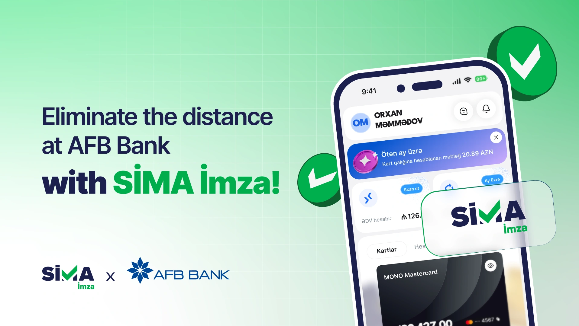 "SİMA İmza" integrated into AFB Bank's digital services